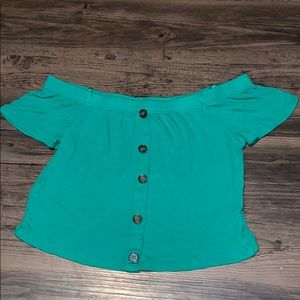 love j off the shoulders crop top